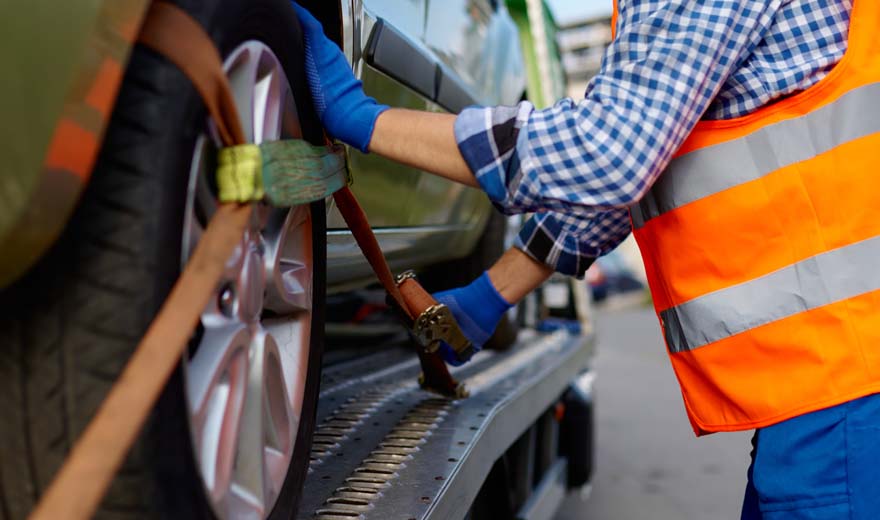 Secure Car to Tow Truck